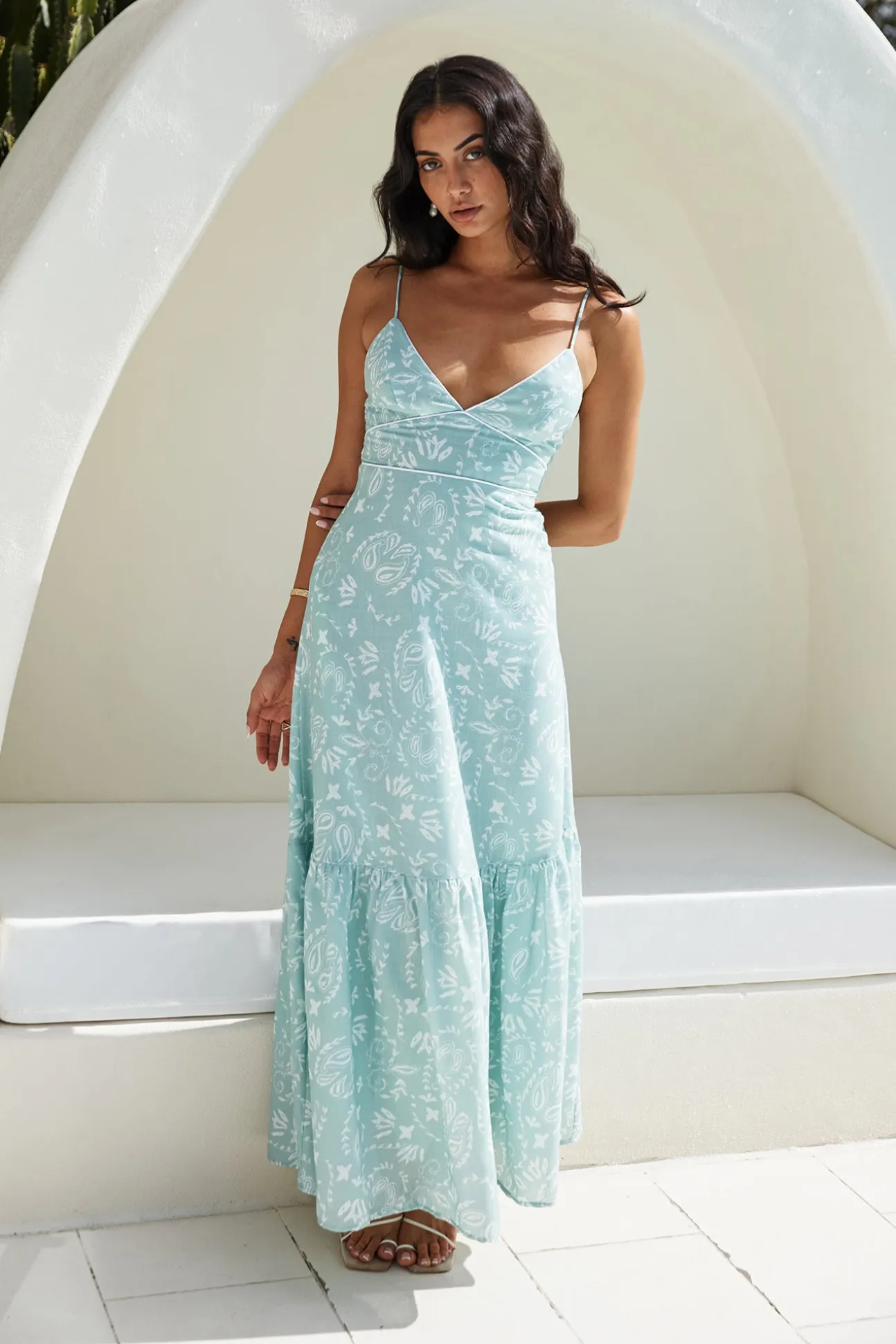 Bright Skies Maxi Dress Green