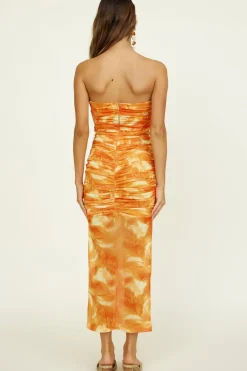 Burning Palms Maxi Dress Orange