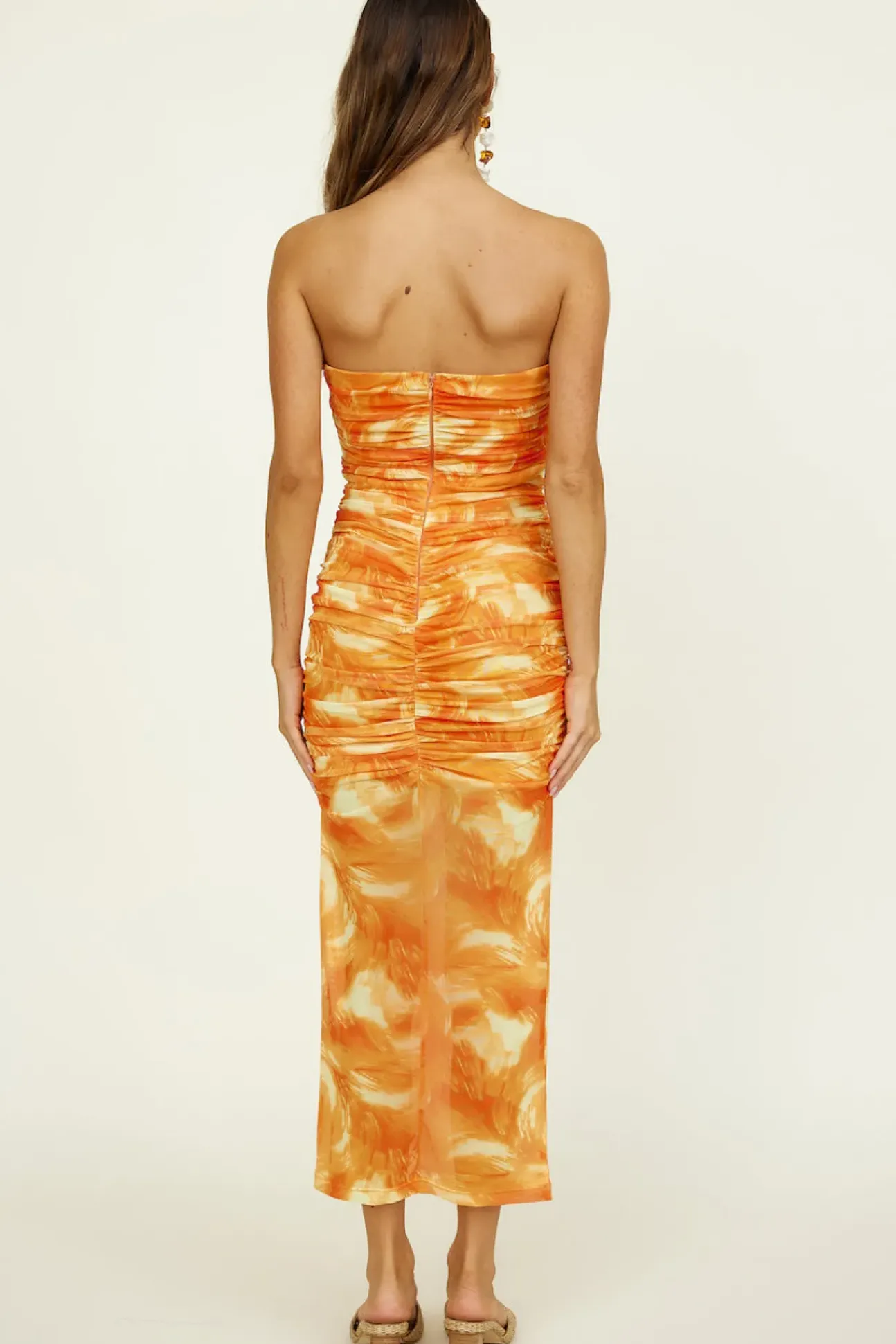 Burning Palms Maxi Dress Orange
