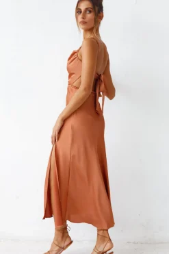 Burning Stars Maxi Dress Rust