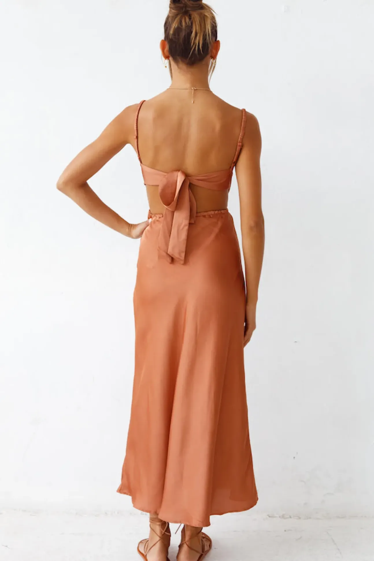 Burning Stars Maxi Dress Rust