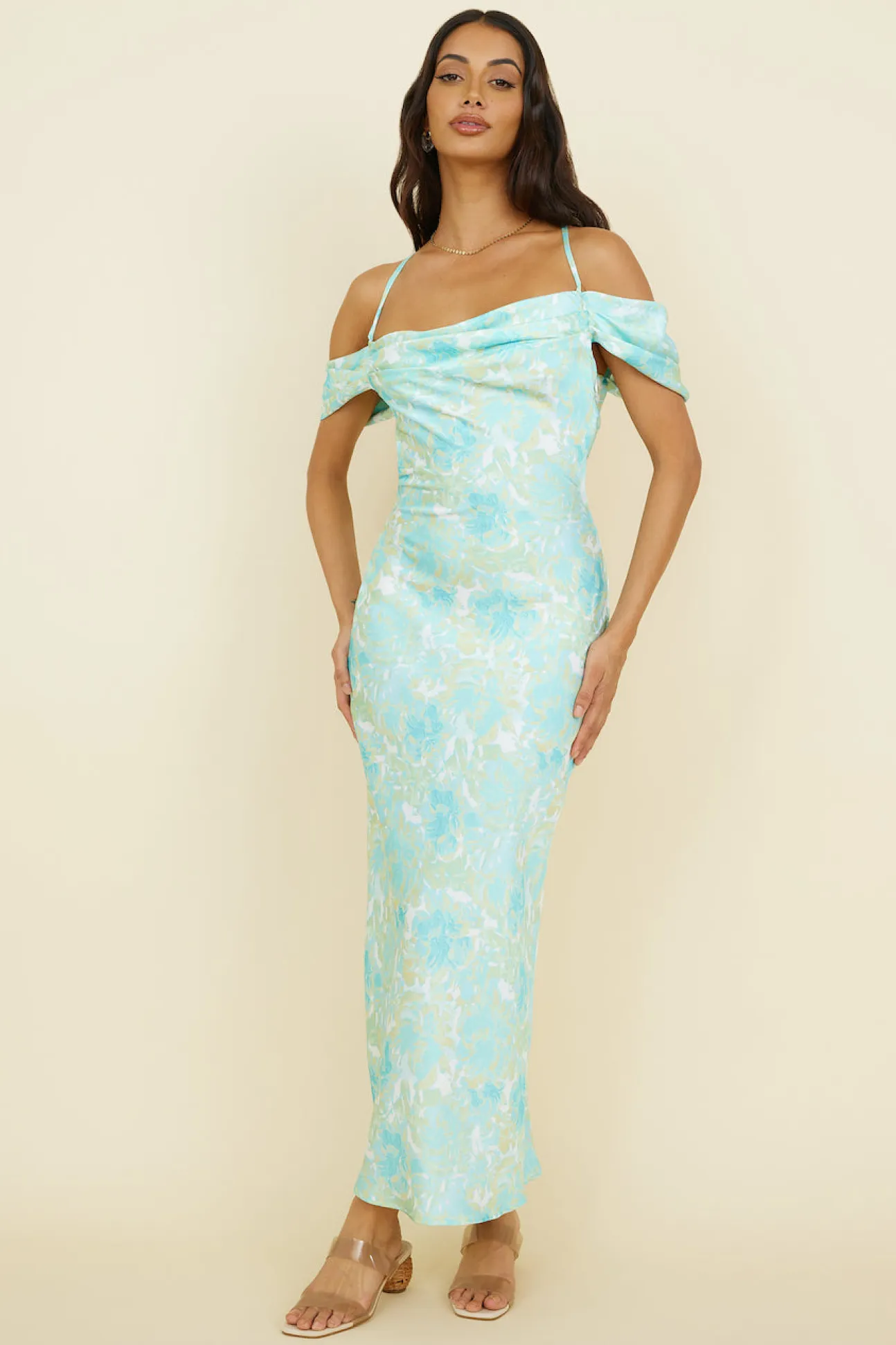 Busy Dancing Maxi Dress Green