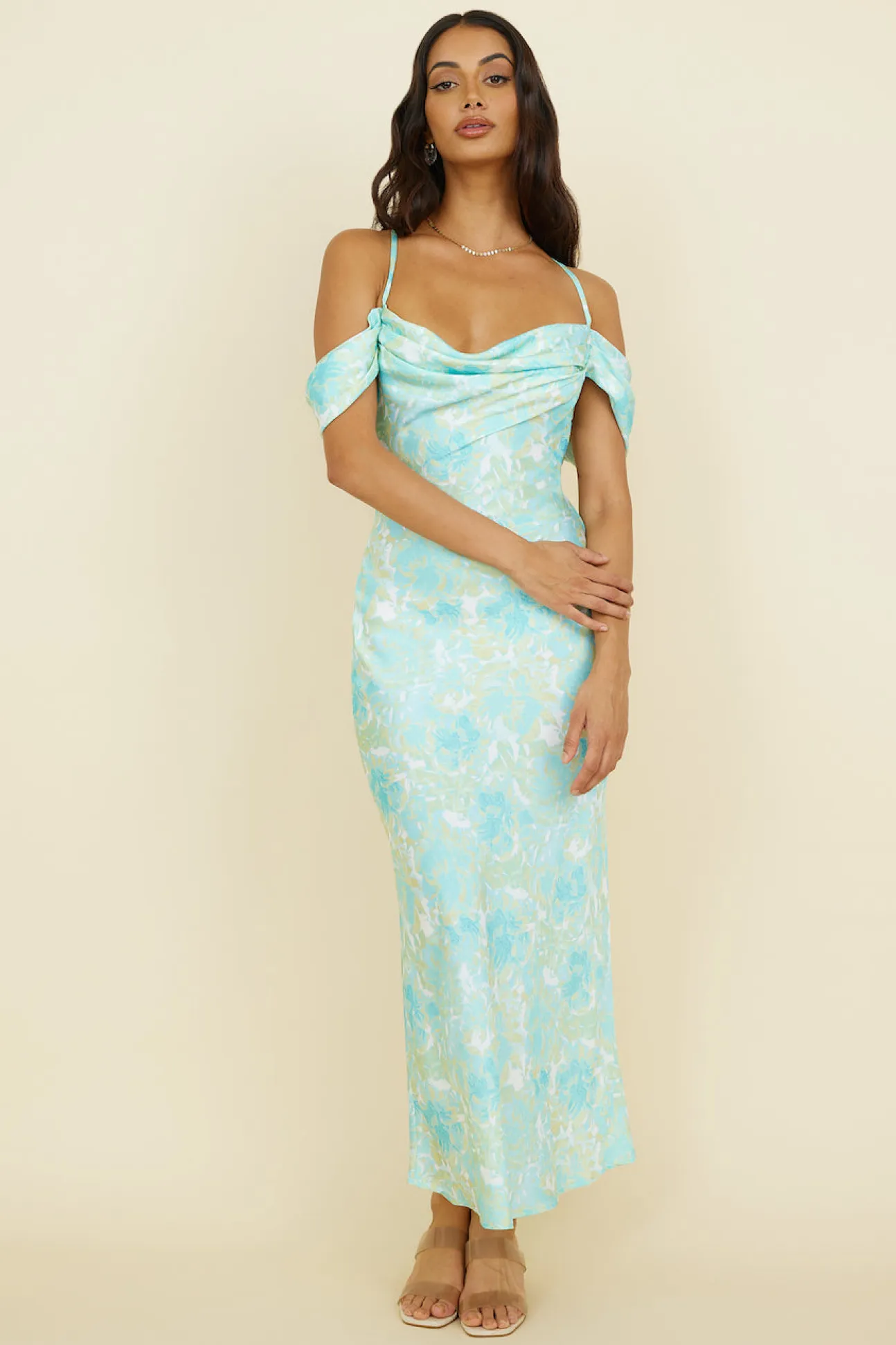 Busy Dancing Maxi Dress Green