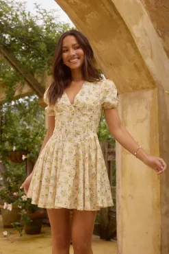 Butter Cup Mini Dress yellow