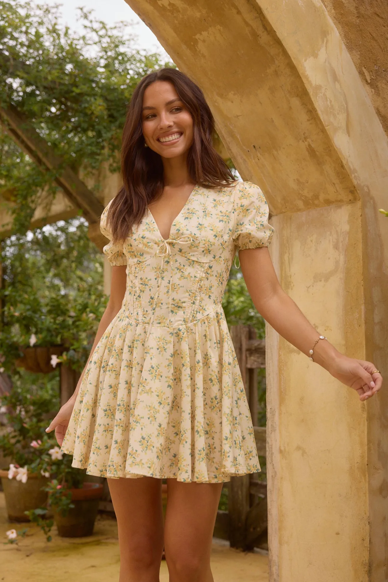 Butter Cup Mini Dress yellow