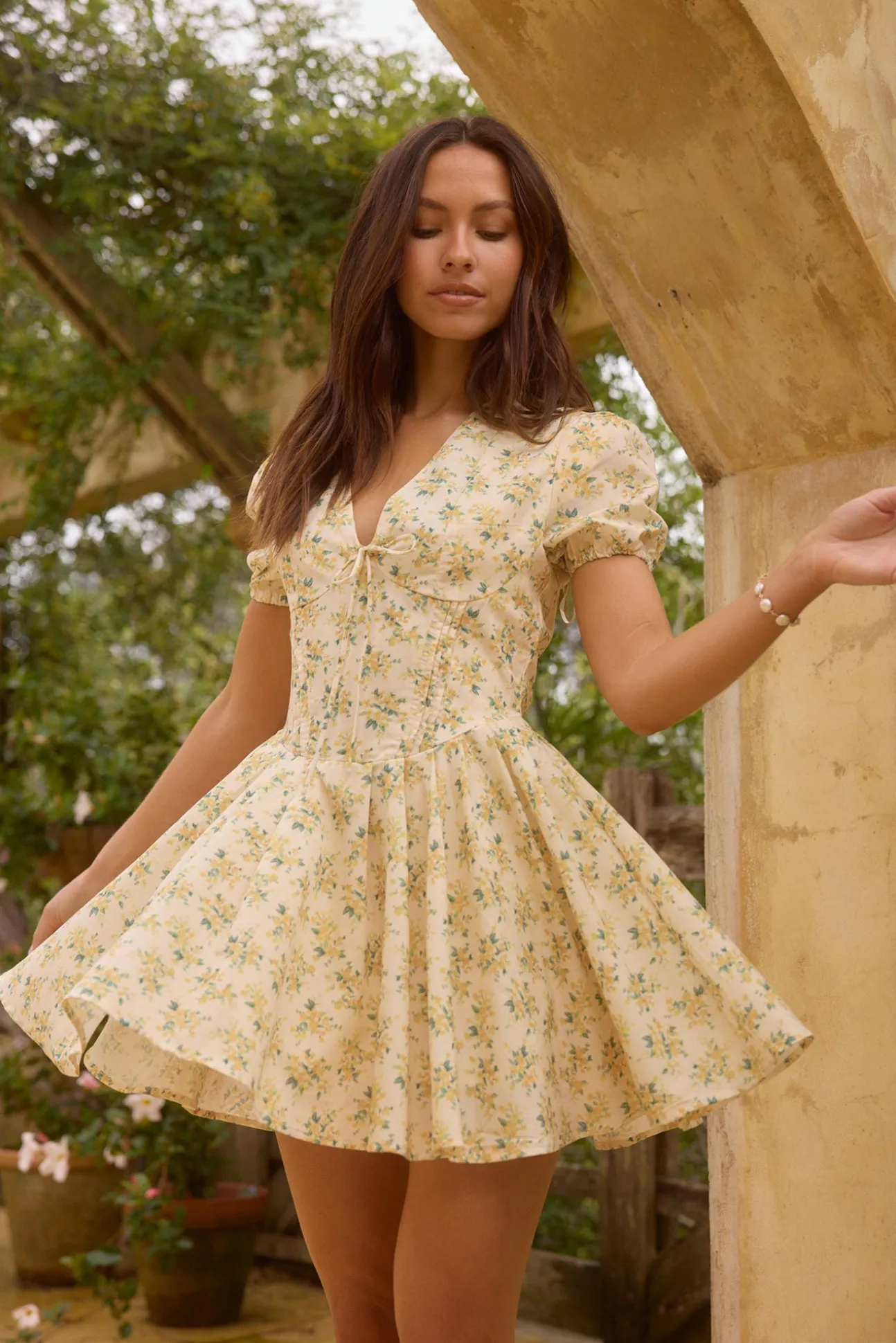 Butter Cup Mini Dress yellow
