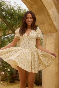 Butter Cup Mini Dress yellow
