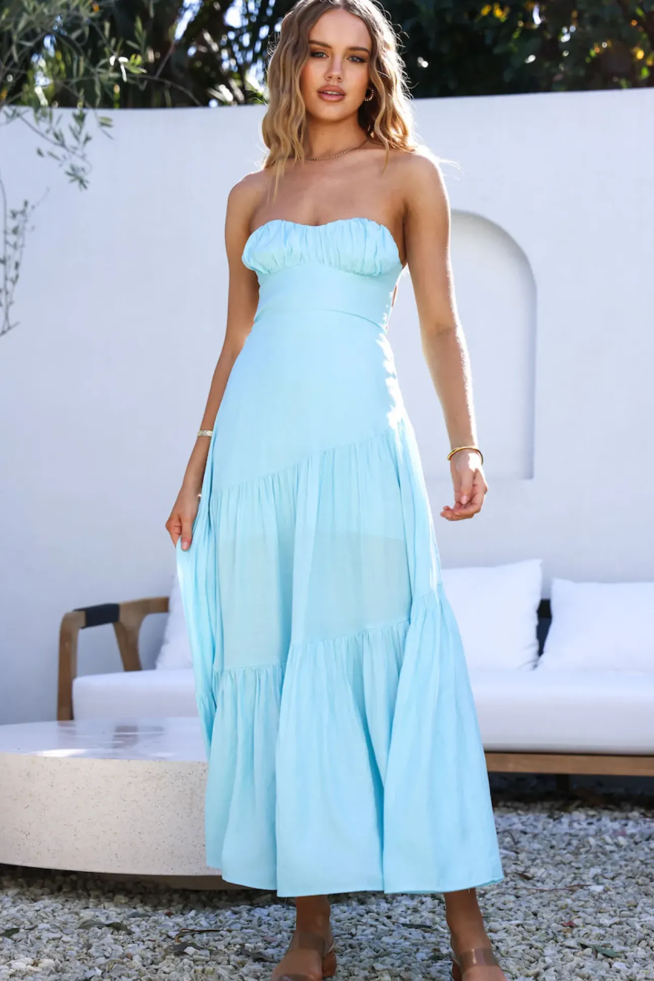 Calm and Collected Maxi Dress Blue