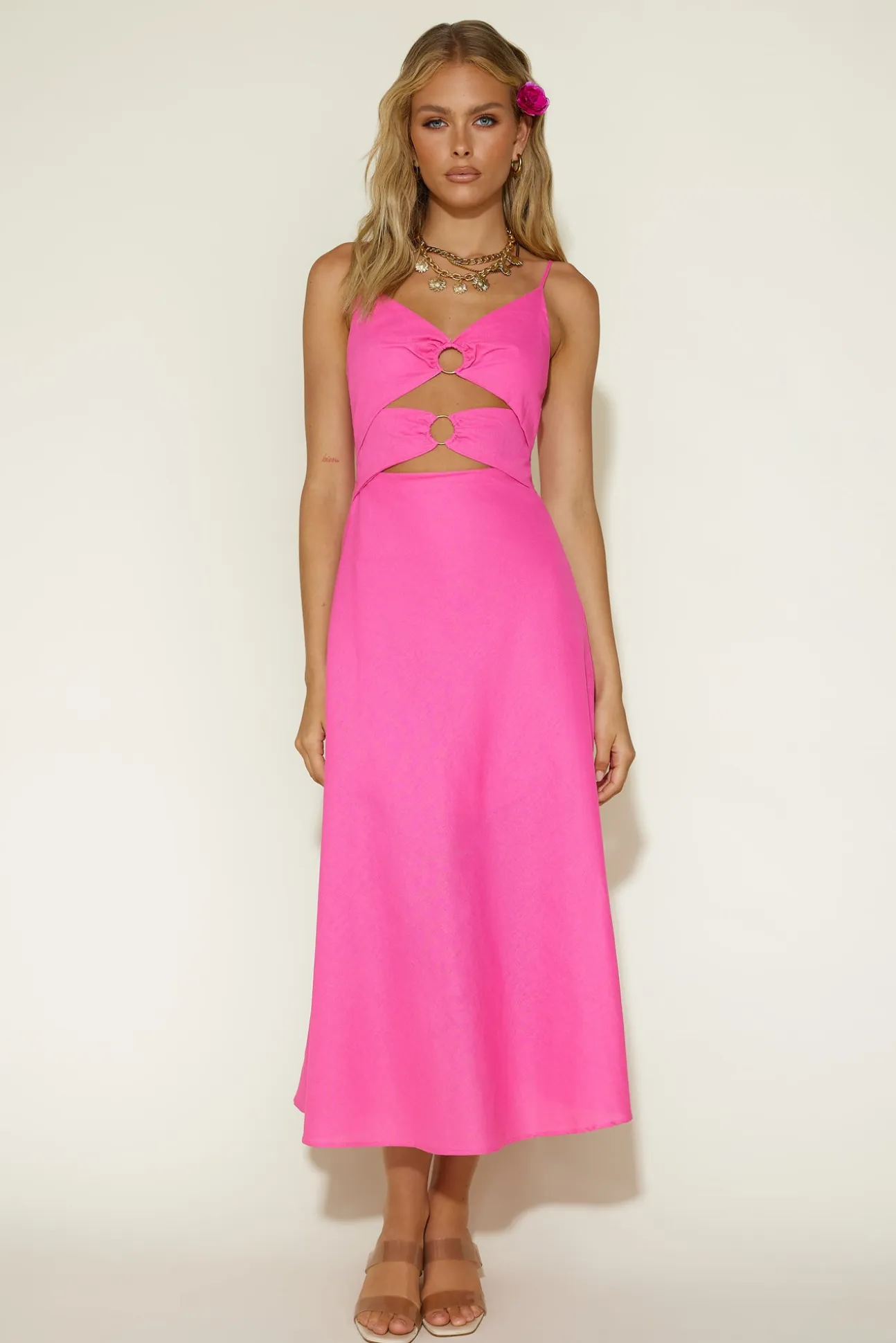 Cancel My Plans Maxi Dress Pink