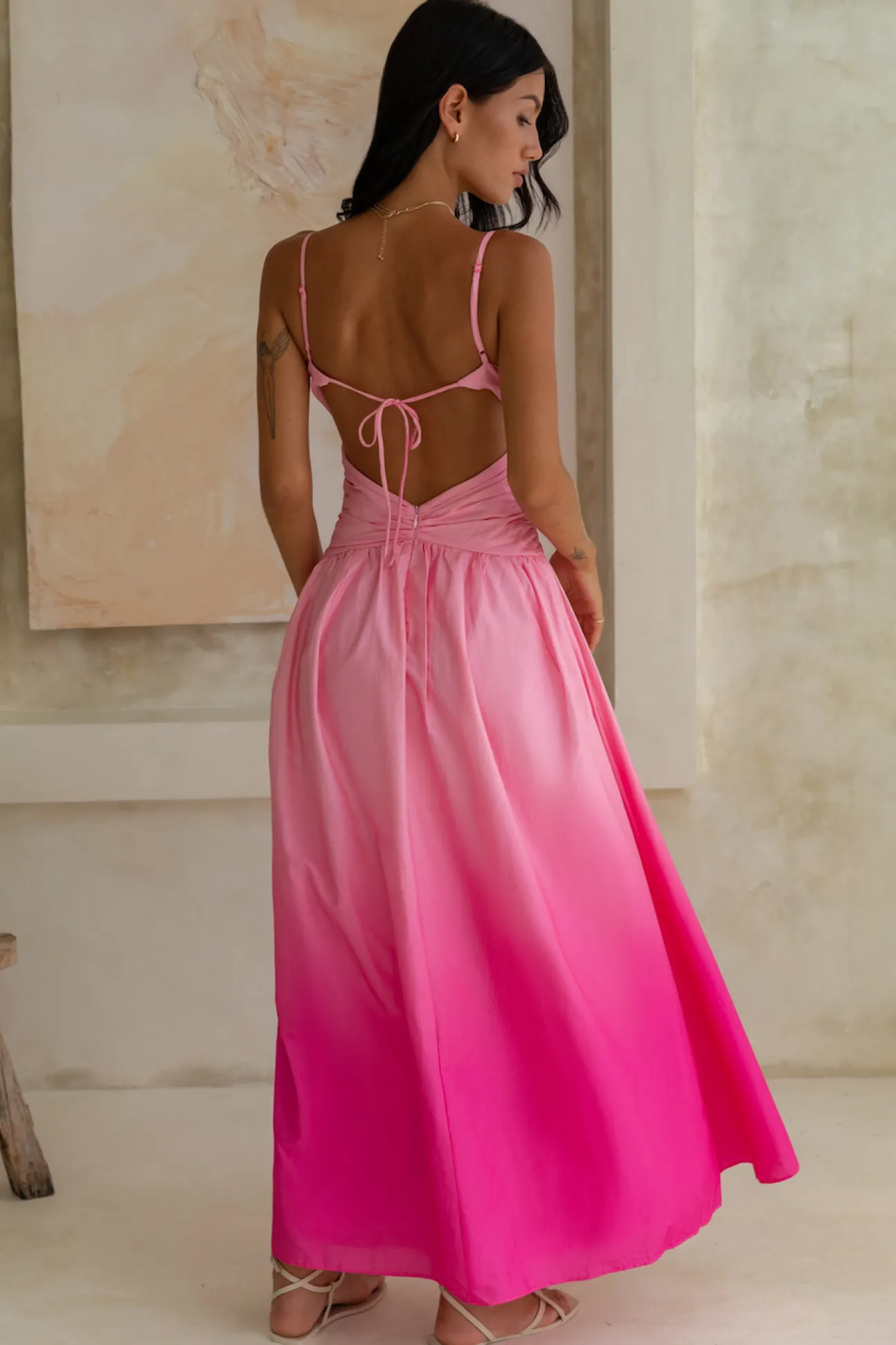 Caramel Latte Maxi Dress Pink