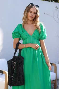 Careful Thinking Maxi Dress Green