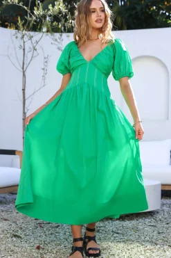 Careful Thinking Maxi Dress Green