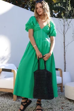 Careful Thinking Maxi Dress Green