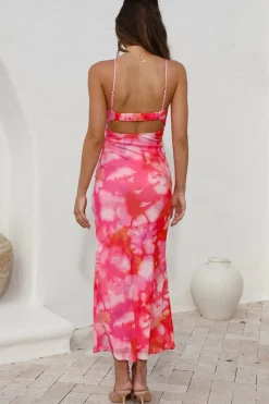 Catching Feelings Maxi Dress Pink