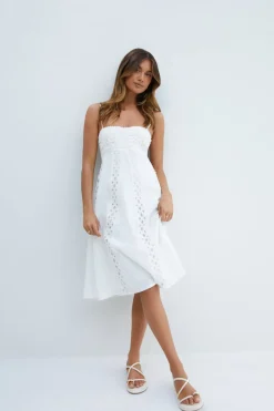 Celestial Midi Dress White