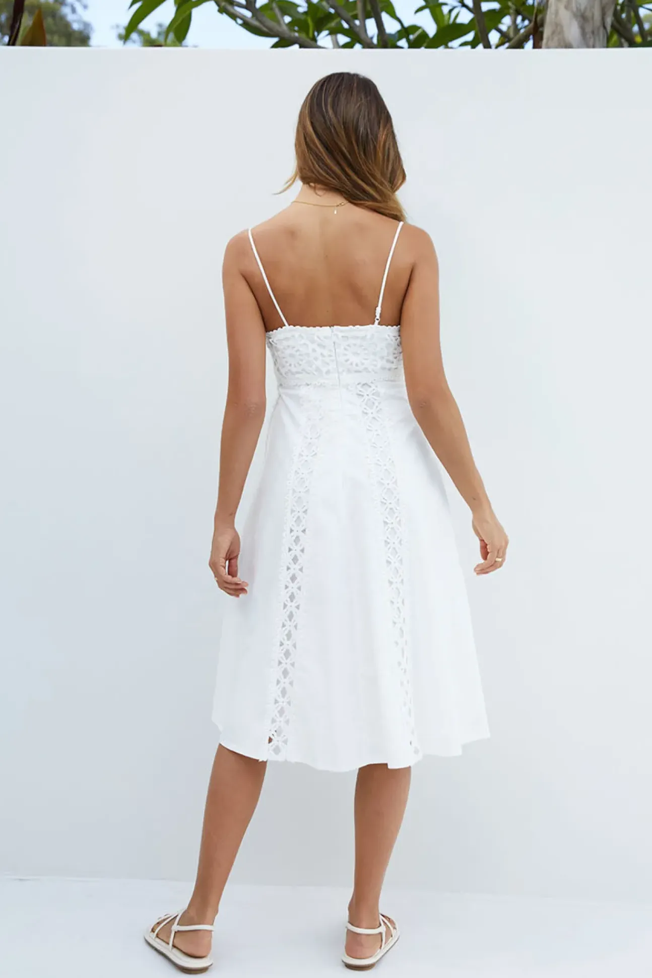 Celestial Midi Dress White