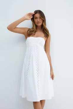 Celestial Midi Dress White