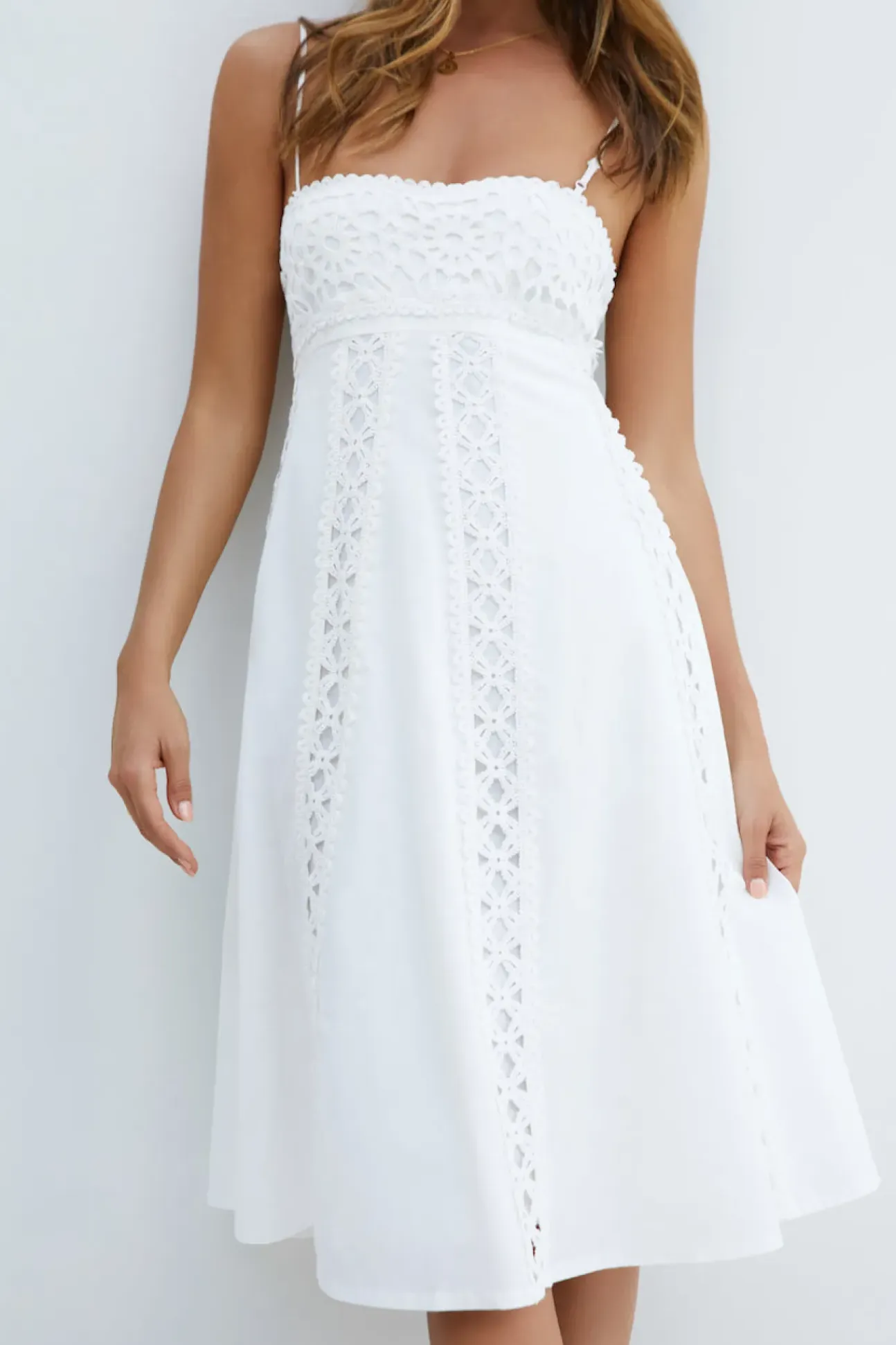 Celestial Midi Dress White