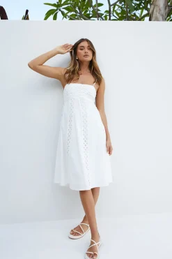 Celestial Midi Dress White