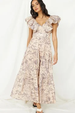 Celestial Paradise Maxi Dress Beige