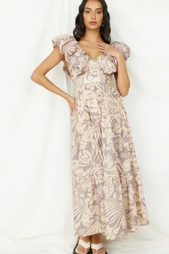 Celestial Paradise Maxi Dress Beige