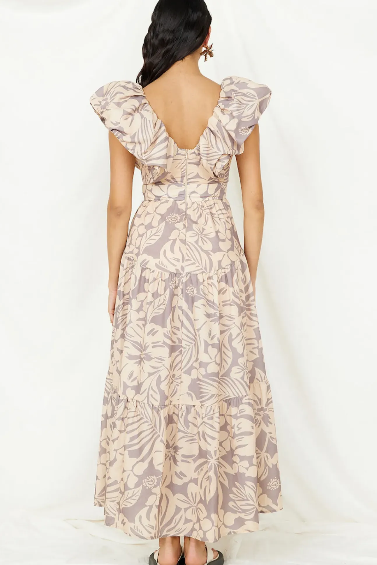 Celestial Paradise Maxi Dress Beige