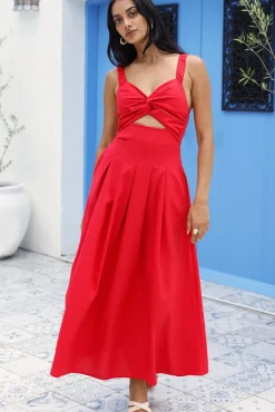 Cherry Kisses Maxi Dress Red