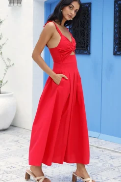 Cherry Kisses Maxi Dress Red