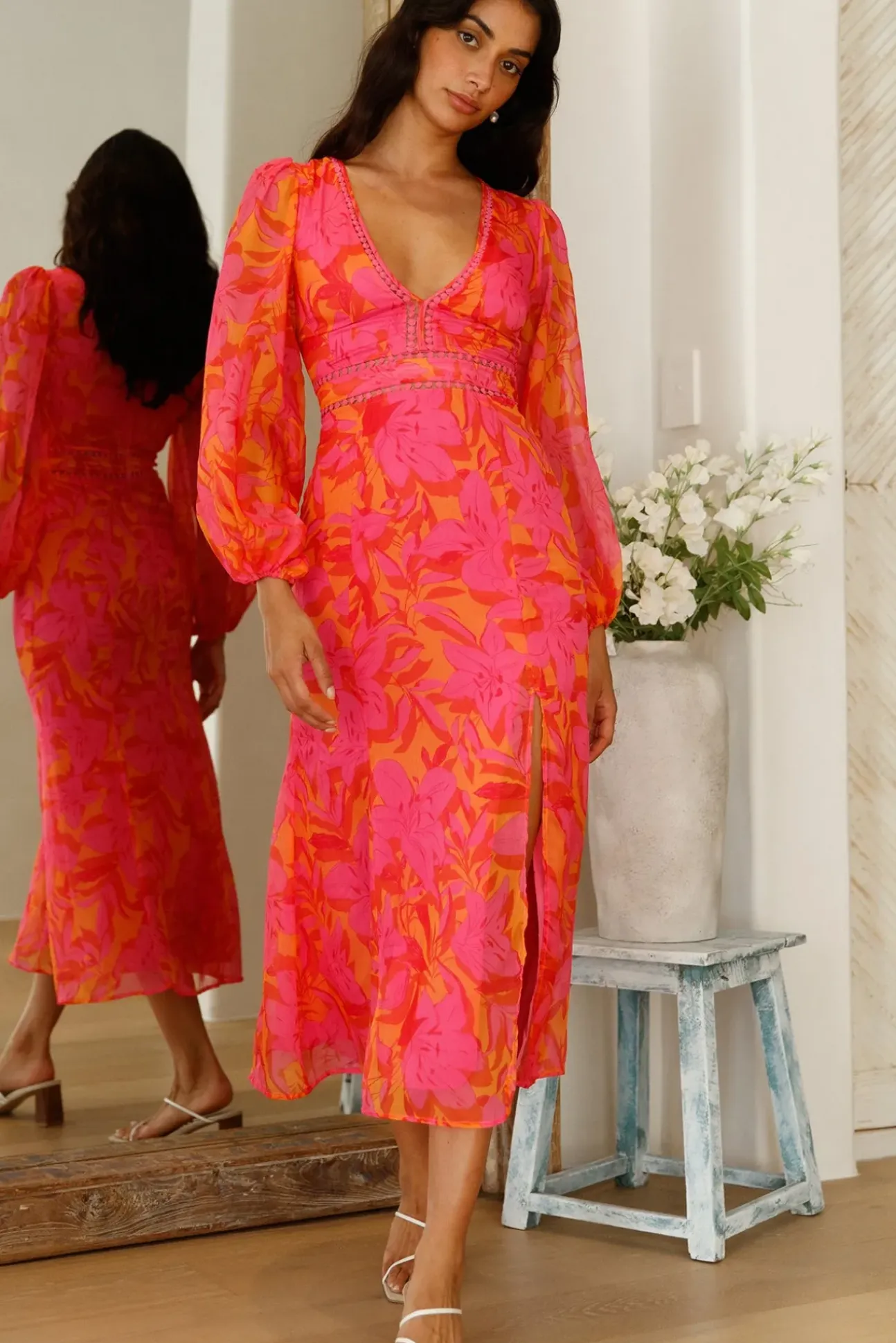 Cherry Lips Maxi Dress Red