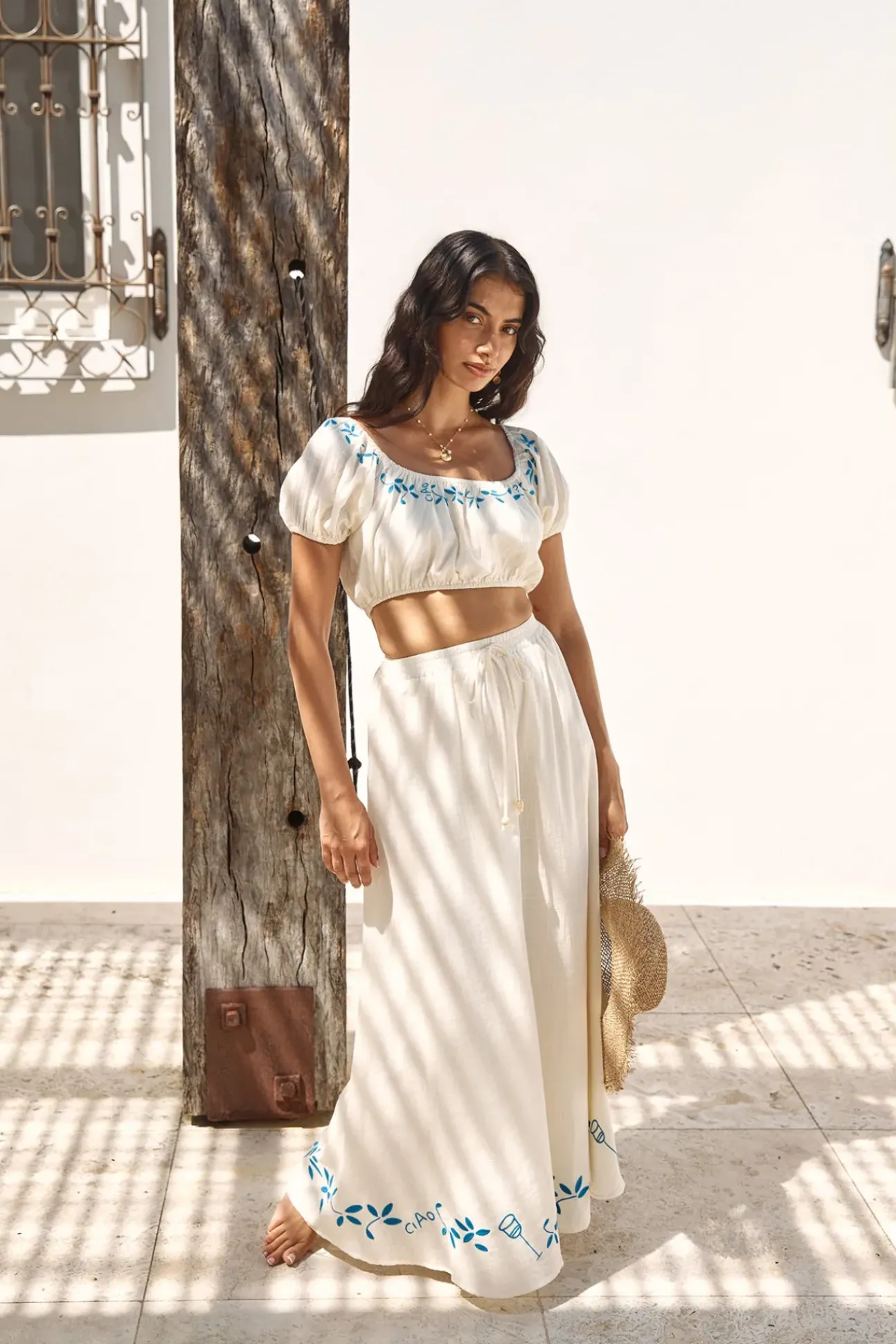 Ciao Bella Crop Top Beige