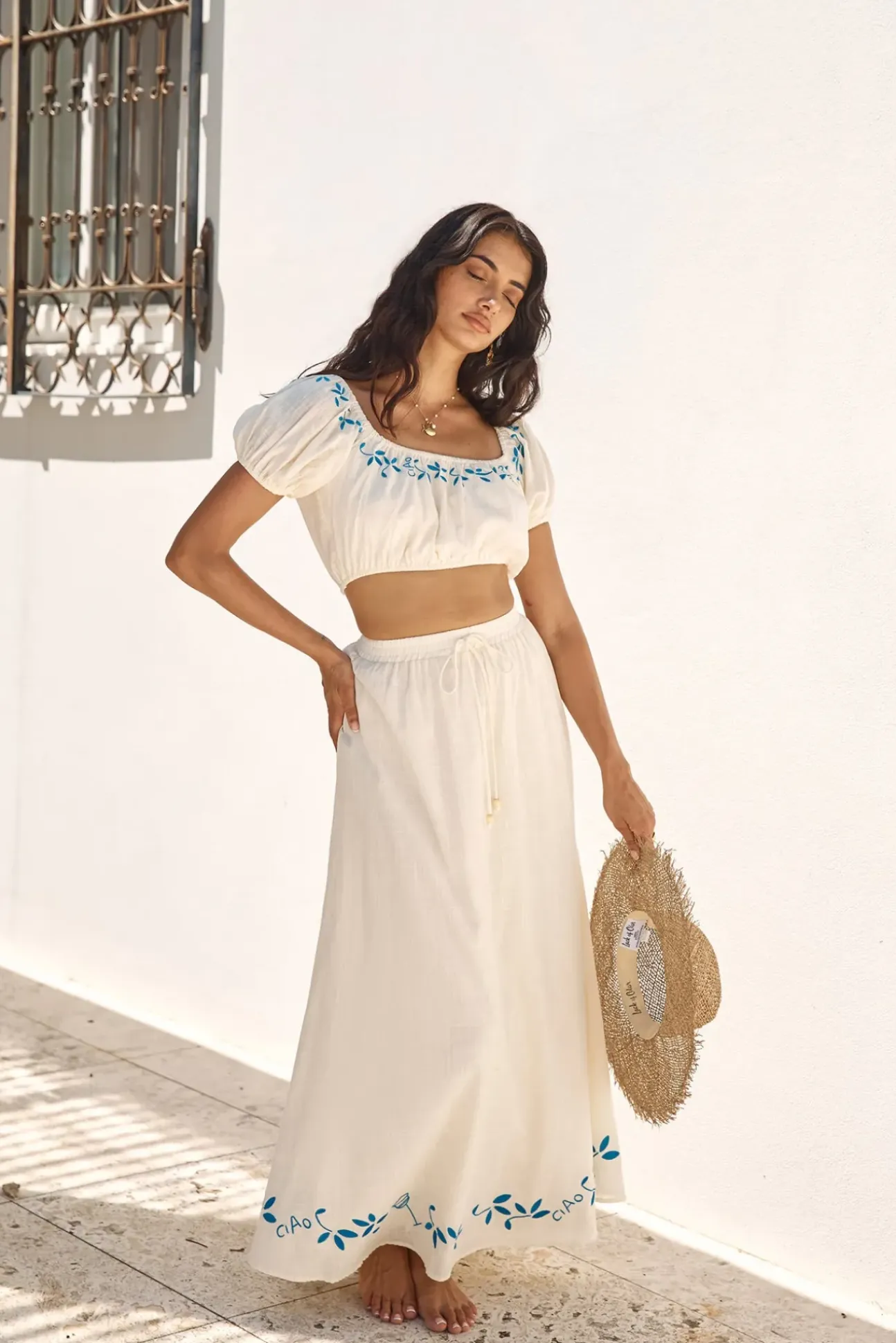 Ciao Bella Crop Top Beige