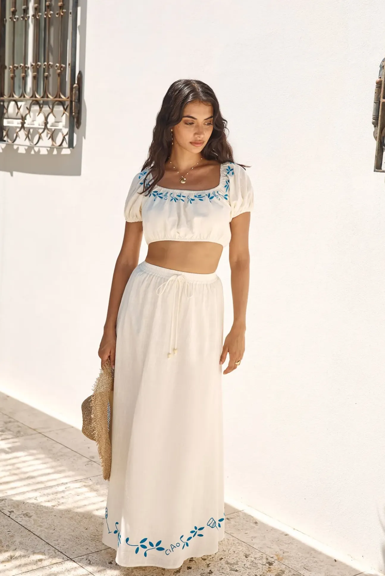 Ciao Bella Crop Top Beige