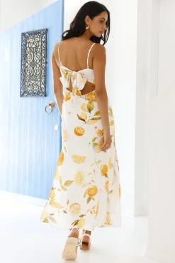 Citrus Love Midi Dress Yellow