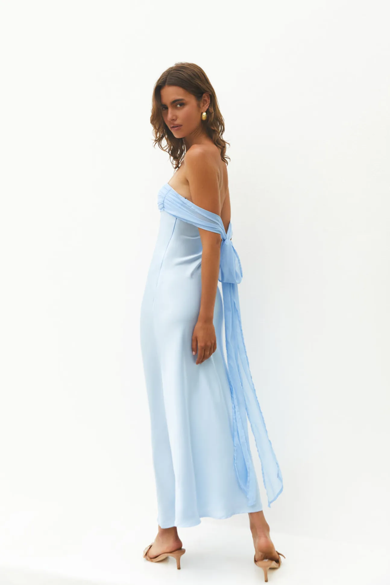 Cleo Cove Strapless Maxi Dress Blue