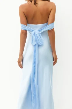 Cleo Cove Strapless Maxi Dress Blue
