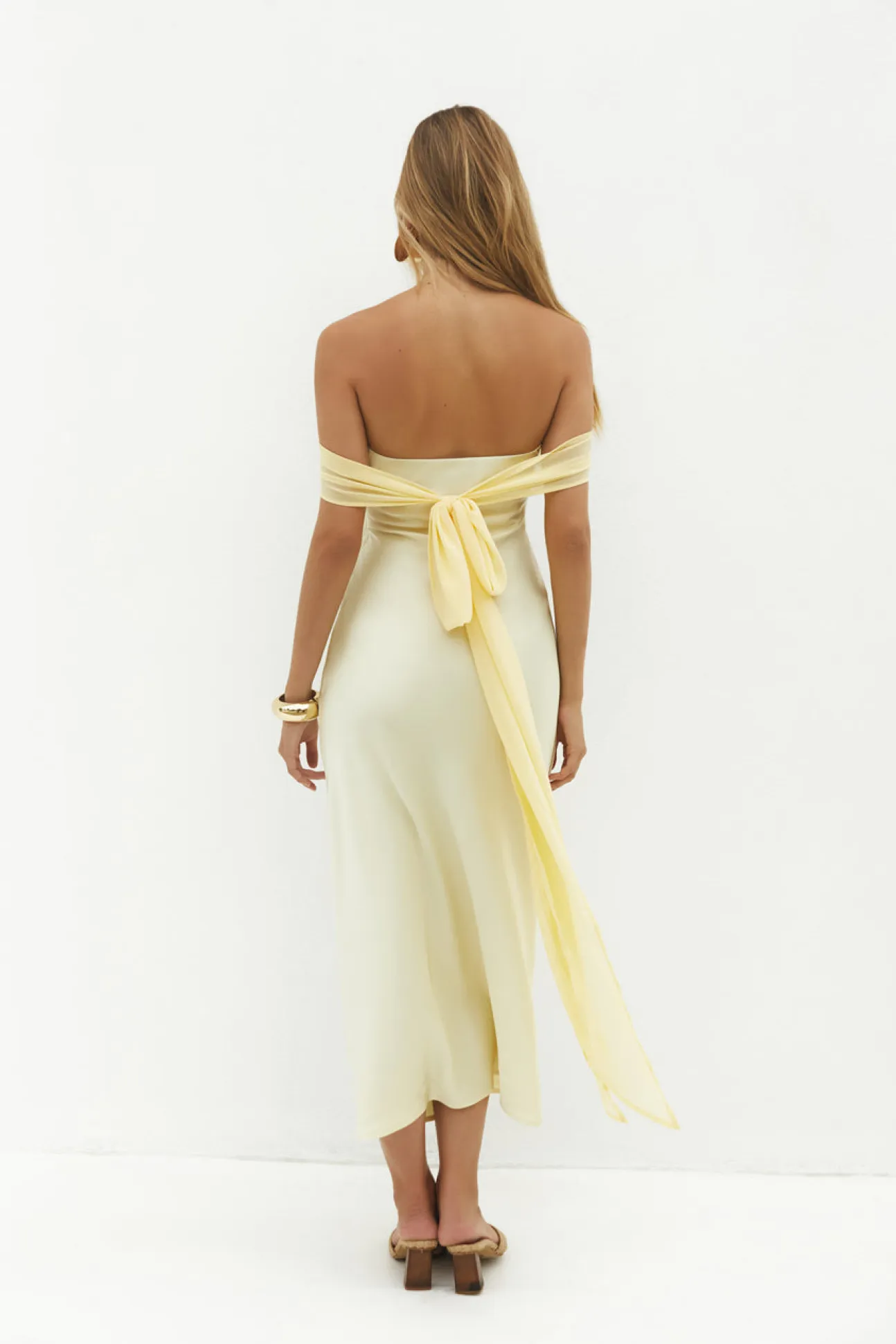 Cleo Cove Strapless Maxi Dress Butter Yellow