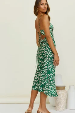 Climbing Vines Maxi Dress Green