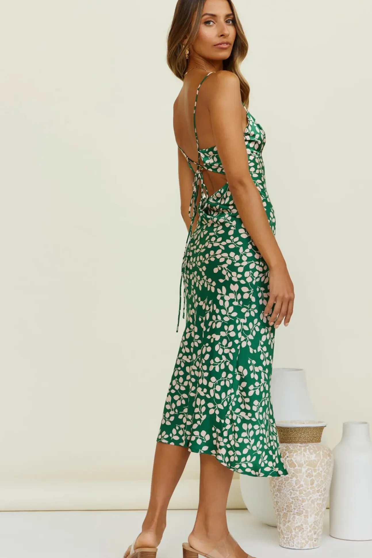 Climbing Vines Maxi Dress Green