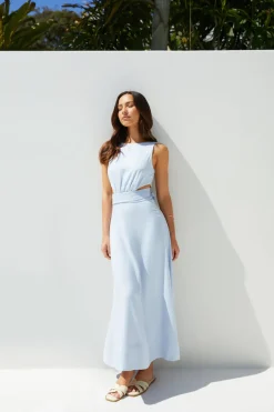 Coastal Glow Maxi Dress Blue