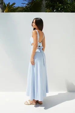 Coastal Glow Maxi Dress Blue