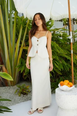 Coastal Haven Maxi Skirt Oat