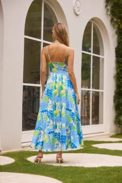 Coastal Paradise Midi Dress Print