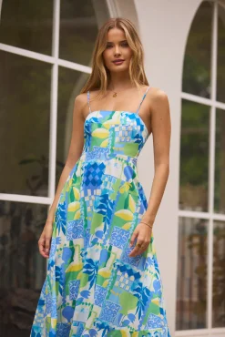 Coastal Paradise Midi Dress Print