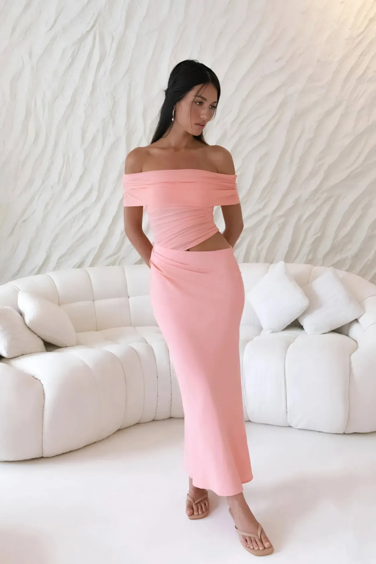 Coastal Reverie Maxi Dress Pink