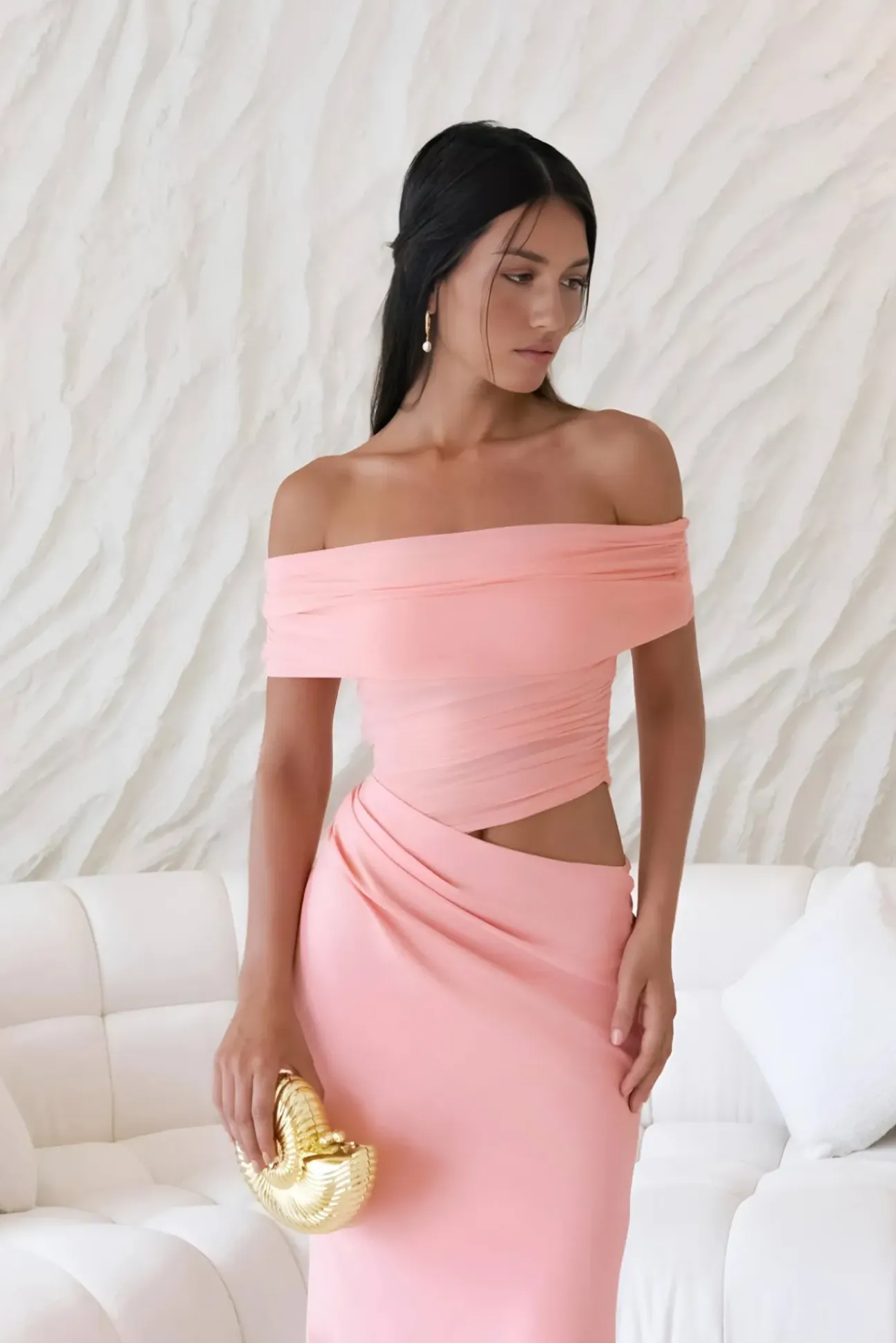 Coastal Reverie Maxi Dress Pink