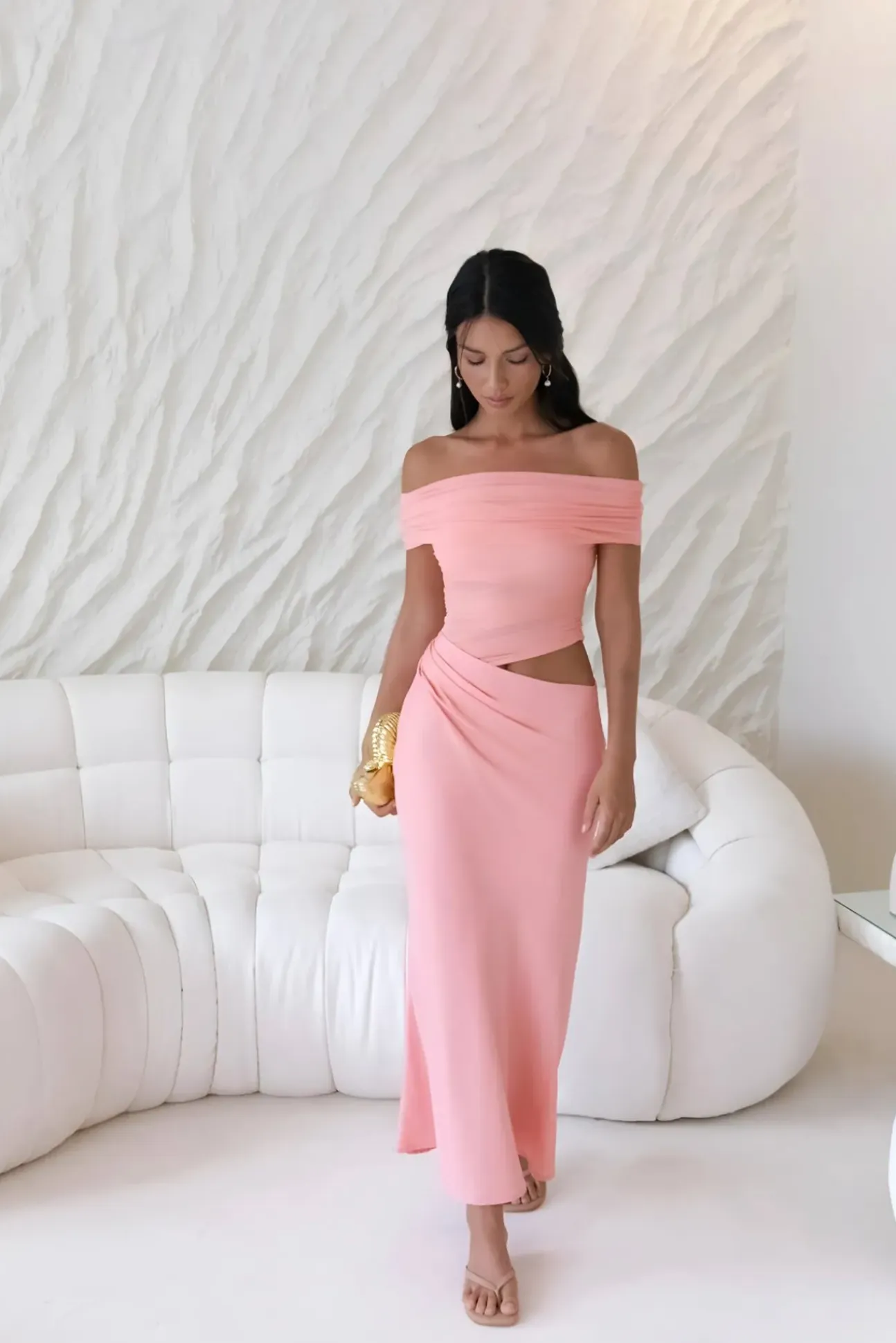 Coastal Reverie Maxi Dress Pink