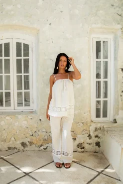 Coastal Tour Linen Pants Beige