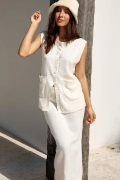 Coffee Cart Knit Set Cream