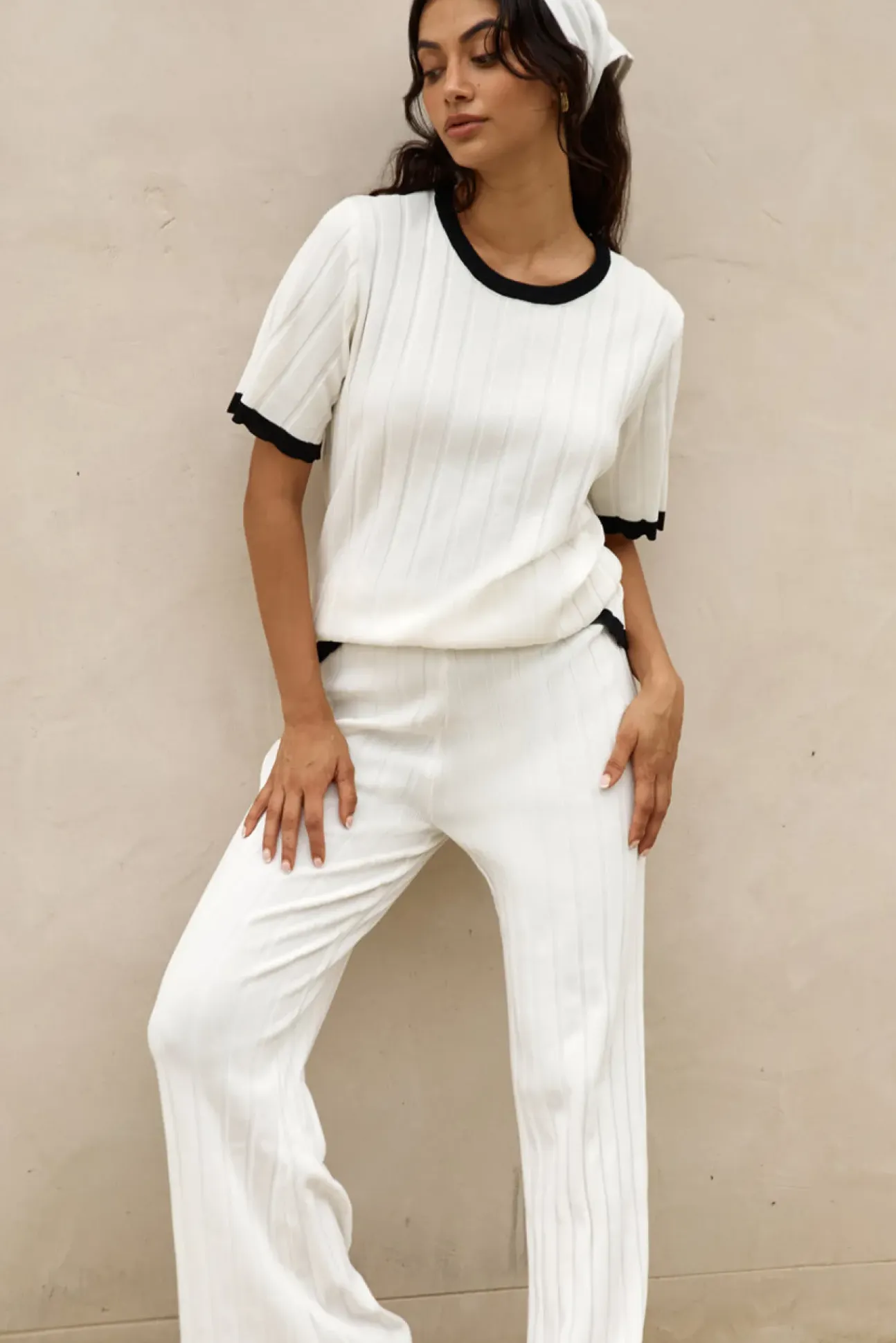 Colder Days Knit Top White
