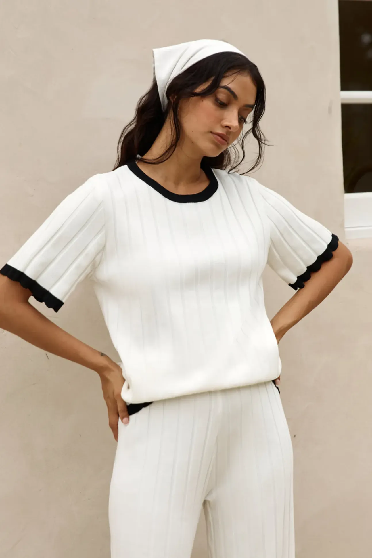 Colder Days Knit Top White